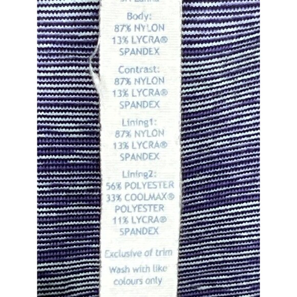 Lululemon Tank Top Womens 4 Purple White Athletic Sports Tank Removable Pads - Picture 7 of 10